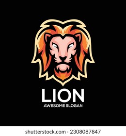 Lion mascot logo design esport illustration