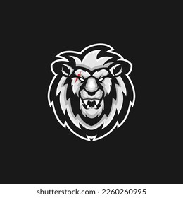 Lion mascot logo design template