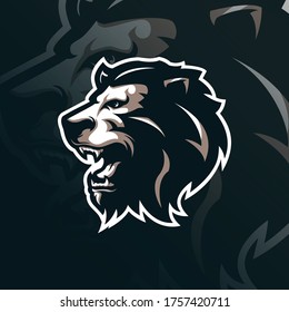 lion mascot logo design vector with modern illustration concept style for badge, emblem and t shirt printing. lion head illustration for sport team.