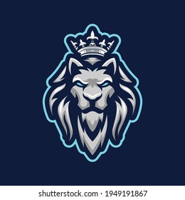 Lion mascot logo design vector.