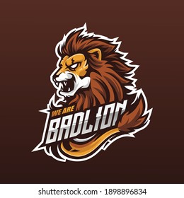 Lion Mascot Logo For Esports And Sports Team Premium Vector 