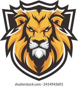 mascota del león, logo de la mascota del león, cara del león, logo del león