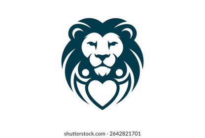 Lion Mascot Logo Isolated Lion icon Illustration template Design