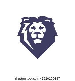 Lion mascot logo silhouette version. Lions logo in sport style, mascot logo illustration design vector	