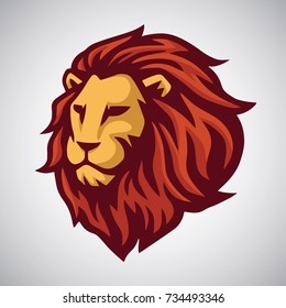 Lion Mascot Logo Template Vector