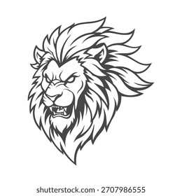 Löwe Maskottchen Logo Vektordesign modernen Stil