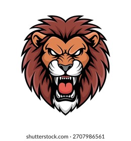 leão mascote logotipo vetor design estilo moderno