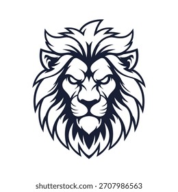 lion mascot logo vector design modern style