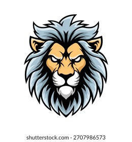 Logotipo de la mascota del león Diseño de Vector Estilo moderno