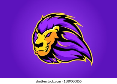 LION MASCOT LOGO VECTOR EPS