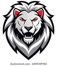 Logotipo de la mascota del león Ilustración vectorial 