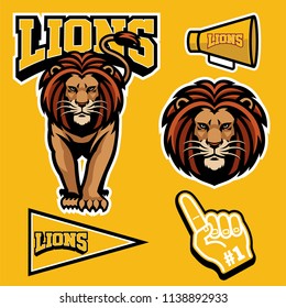 Lion Mascot Set