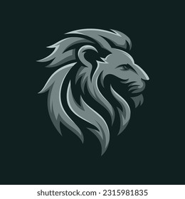 Lion mascot sport logo design. Lion animal mascot head vector illustration logo. Wild predator cat head mascot, Lion head emblem design for Sports team, lion king. Vector illustration