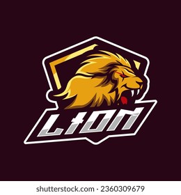 Lion Mascot Sport Logo Vector Template