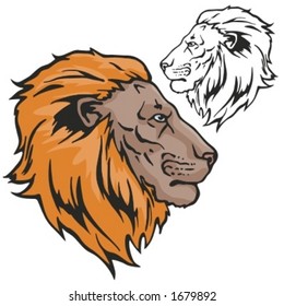 Lion Mascot for sport teams. Great for t-shirt designs, school mascot logo and any other design work. Ready for vinyl cutting.