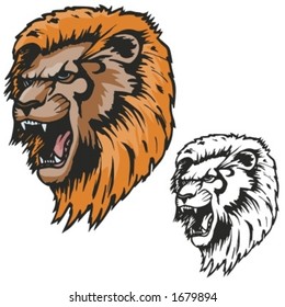 Lion Mascot for sport teams. Great for t-shirt designs, school mascot logo and any other design work. Ready for vinyl cutting.