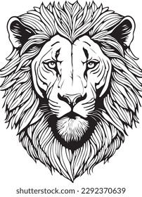 Lion. Mascot Templates.Vector illustration mandala for vinyl cutting