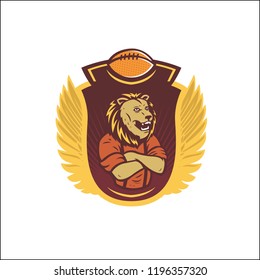 lion mascot vector design