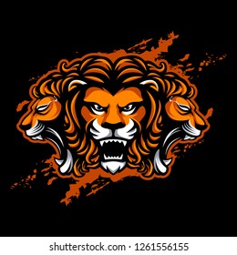 Lion mascot vector illustration