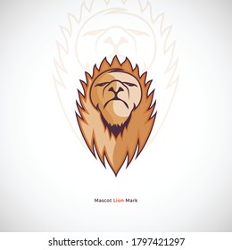 Lion mascot vector mark design with modern illustration concept style for badge, emblem and tshirt printing. head lion illustration.

