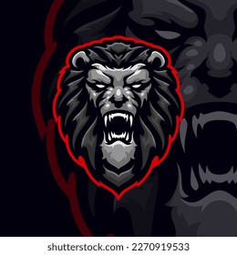 Lion masscot logo illustration premium vector