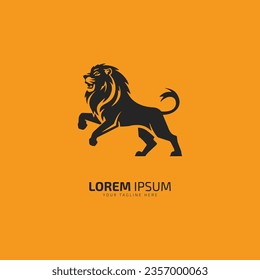 lion minimal icon lion abstract logo in aggressive style abstract logo