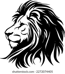Lion - Minimalist and Flat Logo - Vector illustration