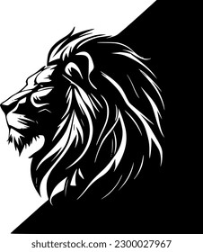 Lion - Minimalist and Flat Logo - Vector illustration