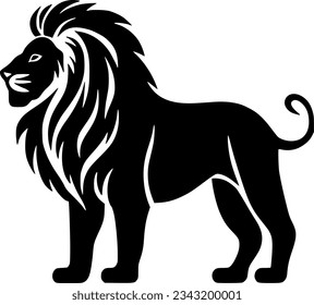 Lion - Minimalist and Flat Logo - Vector illustration