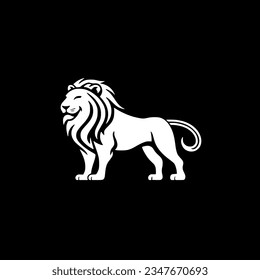 Lion - Minimalist and Flat Logo - Vector illustration