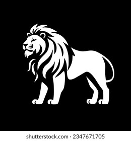 Lion - Minimalist and Flat Logo - Vector illustration