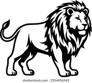 Lion - Minimalist and Flat Logo - Vector illustration