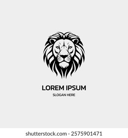 Lion Minimalist Logo Design Template