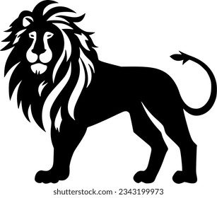 Lion | Minimalist and Simple Silhouette - Vector illustration