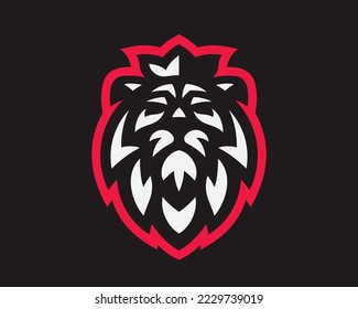 Lion modern logo, heraldic emblem design editable for your business. Lion vector illustration.