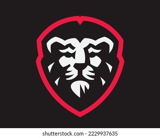 Lion modern logo, heraldic emblem design editable for your business. Lion vector illustration.