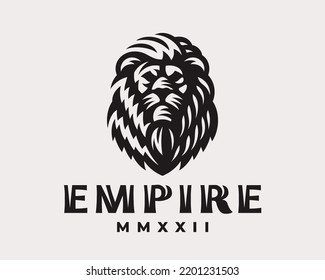 Lion modern logo. King heraldic emblem design editable for your business. Vector illustration.