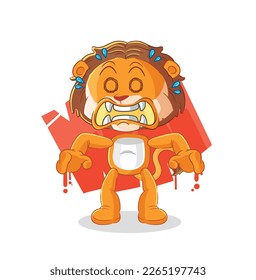 the lion monster vector. cartoon character