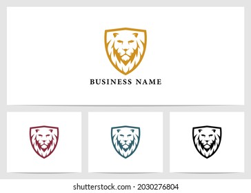 Lion On Shield Logo Design