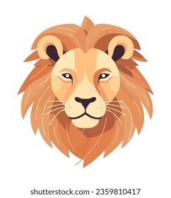 Lion on white background icon