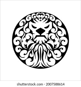 lion ornament for logo icon and illustration