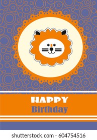 Lion party card design