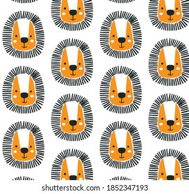 Lion patterns in black, orange and black colour