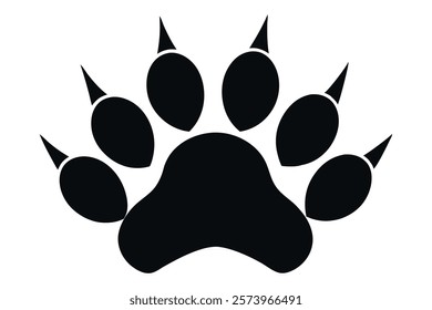 Lion Paw Print With Claw Marks vectors