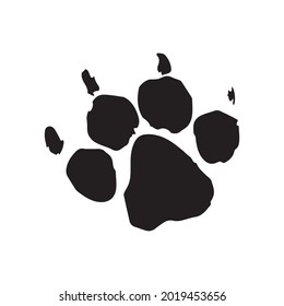 lion paw print vector design