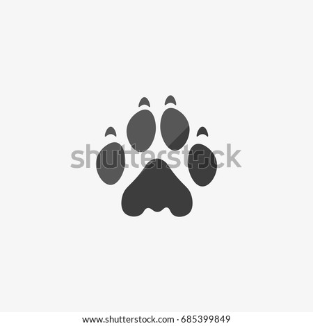 Lion Paw Print Vector Icon Stock Vector (Royalty Free) 685399849