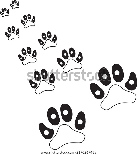 Lion Paw Vector Icon Illustration Stock Vector (Royalty Free ...