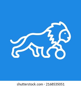 Lion Performing icon vector image. Can also be used for Village. Suitable for mobile apps, web apps and print media.