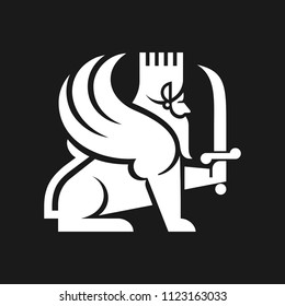 Lion of Persia vector logo.