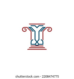 Lion Pillar or Column Law firm Logo design